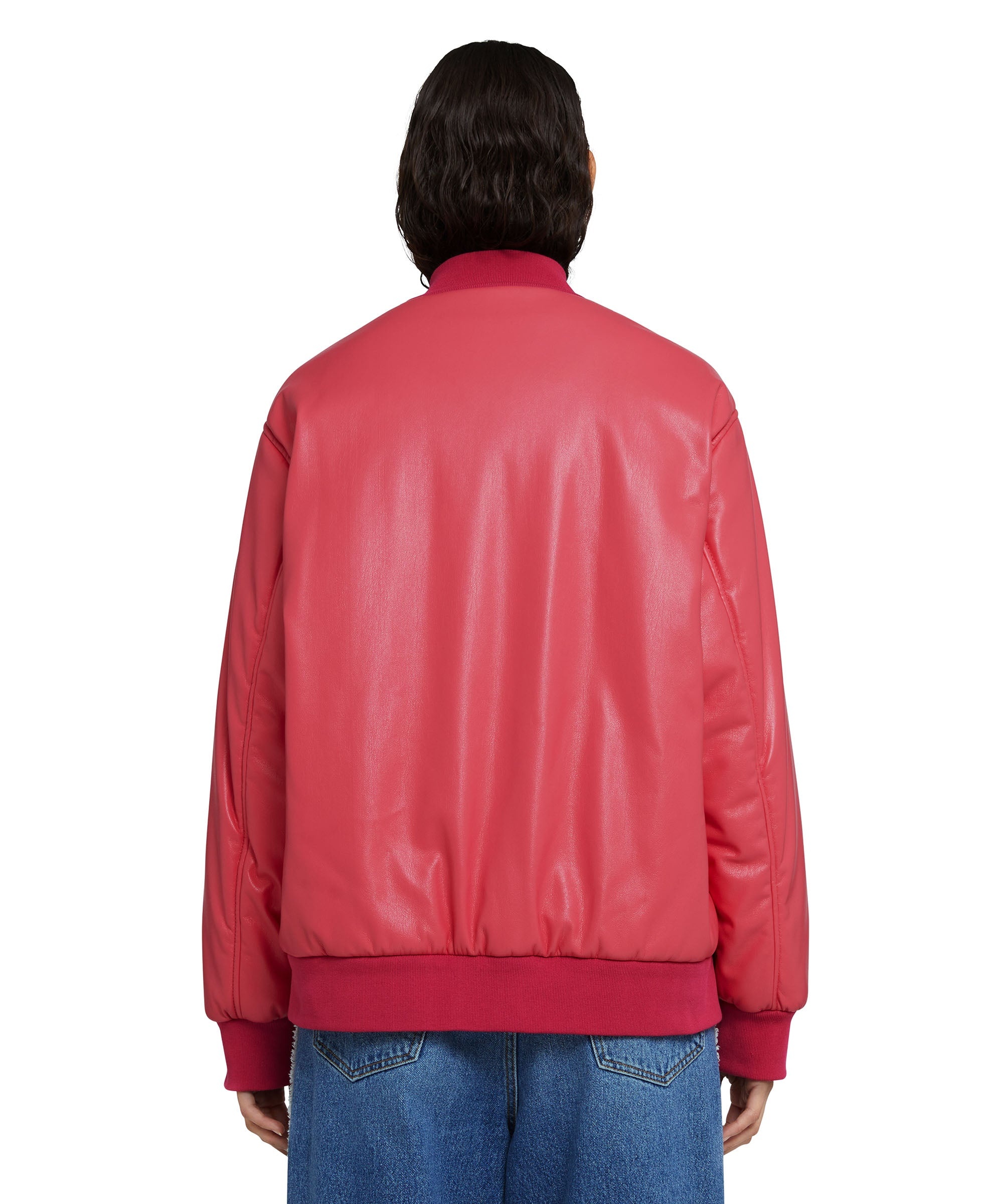 Faux leather bomber jacket - 3