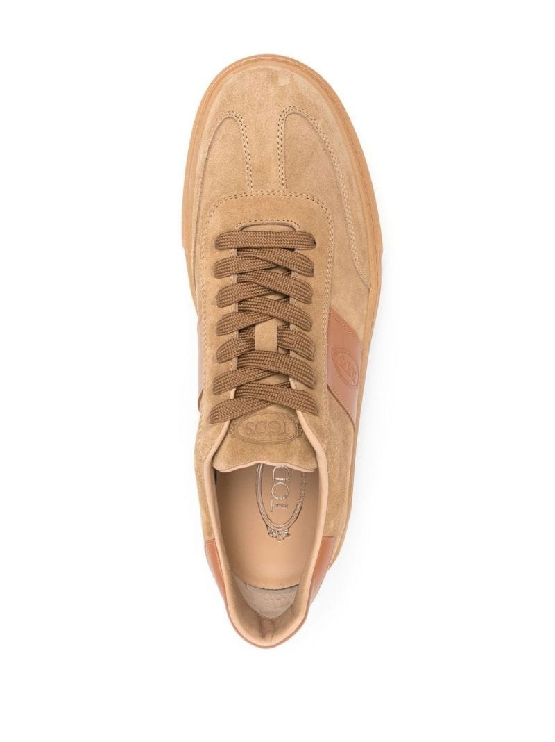 suede low-top sneakers - 4