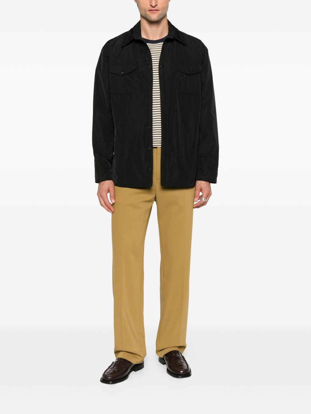 buttoned flap-pocket shirt jacket - 2