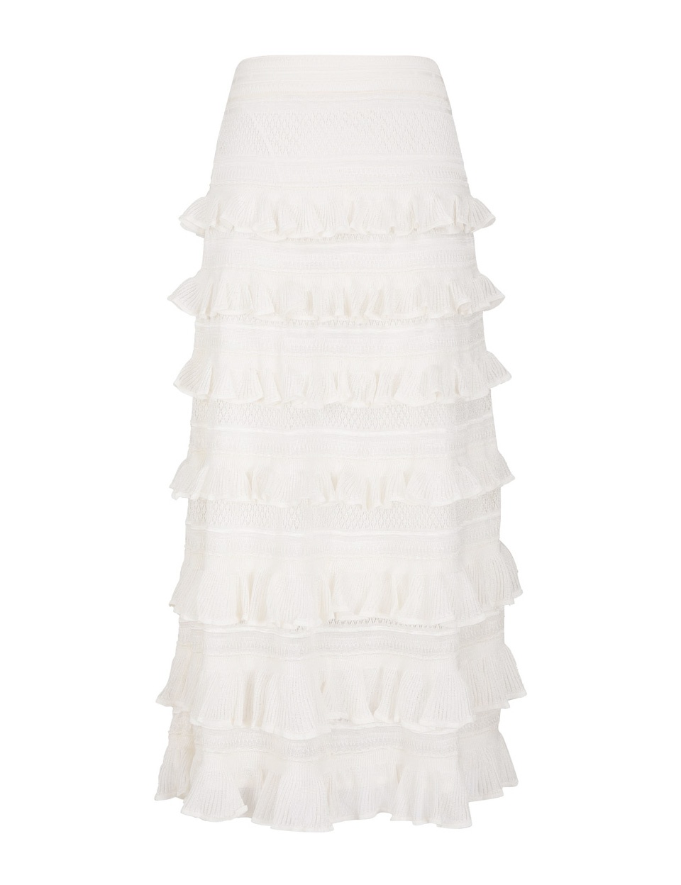 KALEIDOSCOPE RUFFLE MIDI SKIRT - 1