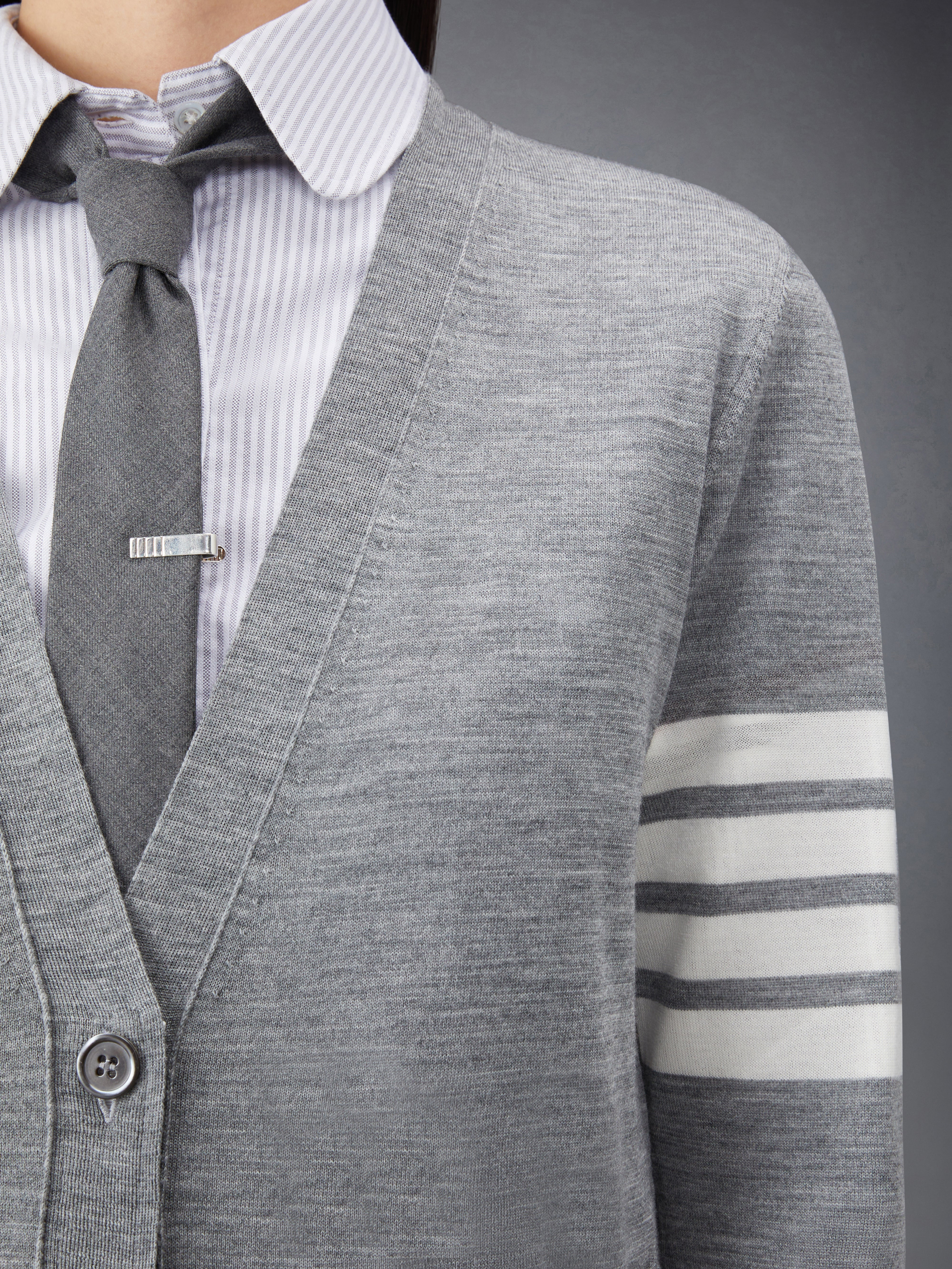 4-Bar wool cardigan - 6