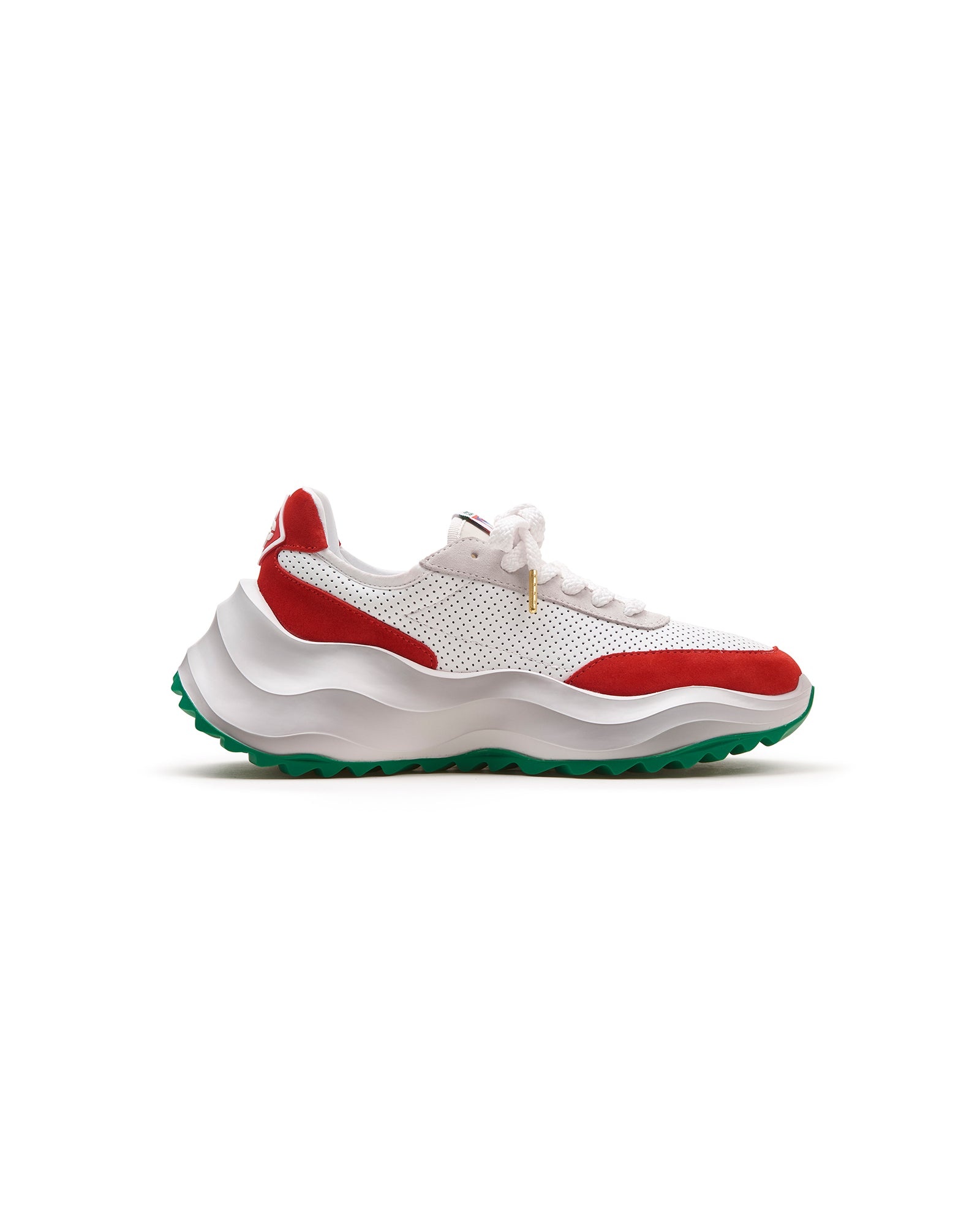 Mens Atlantis White & Red Sneaker - 2