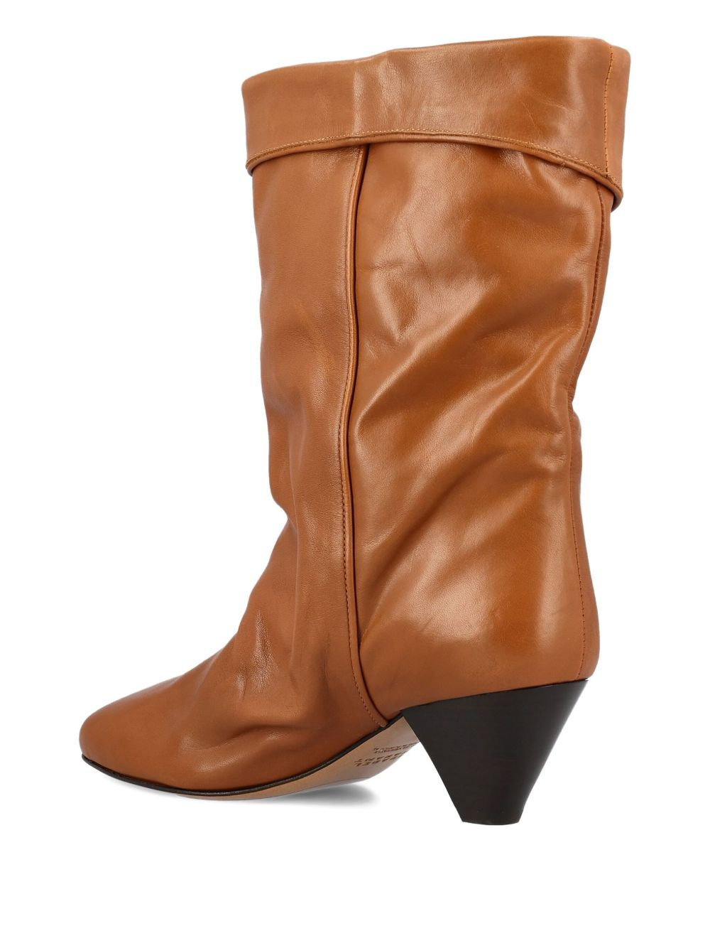 55mm calf leather slouch boots - 4
