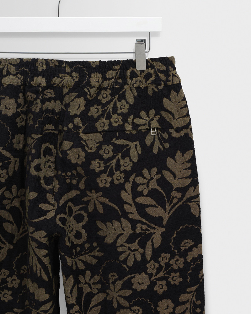 Tyne - Black And Khaki Chenille Jacquard Trousers 9