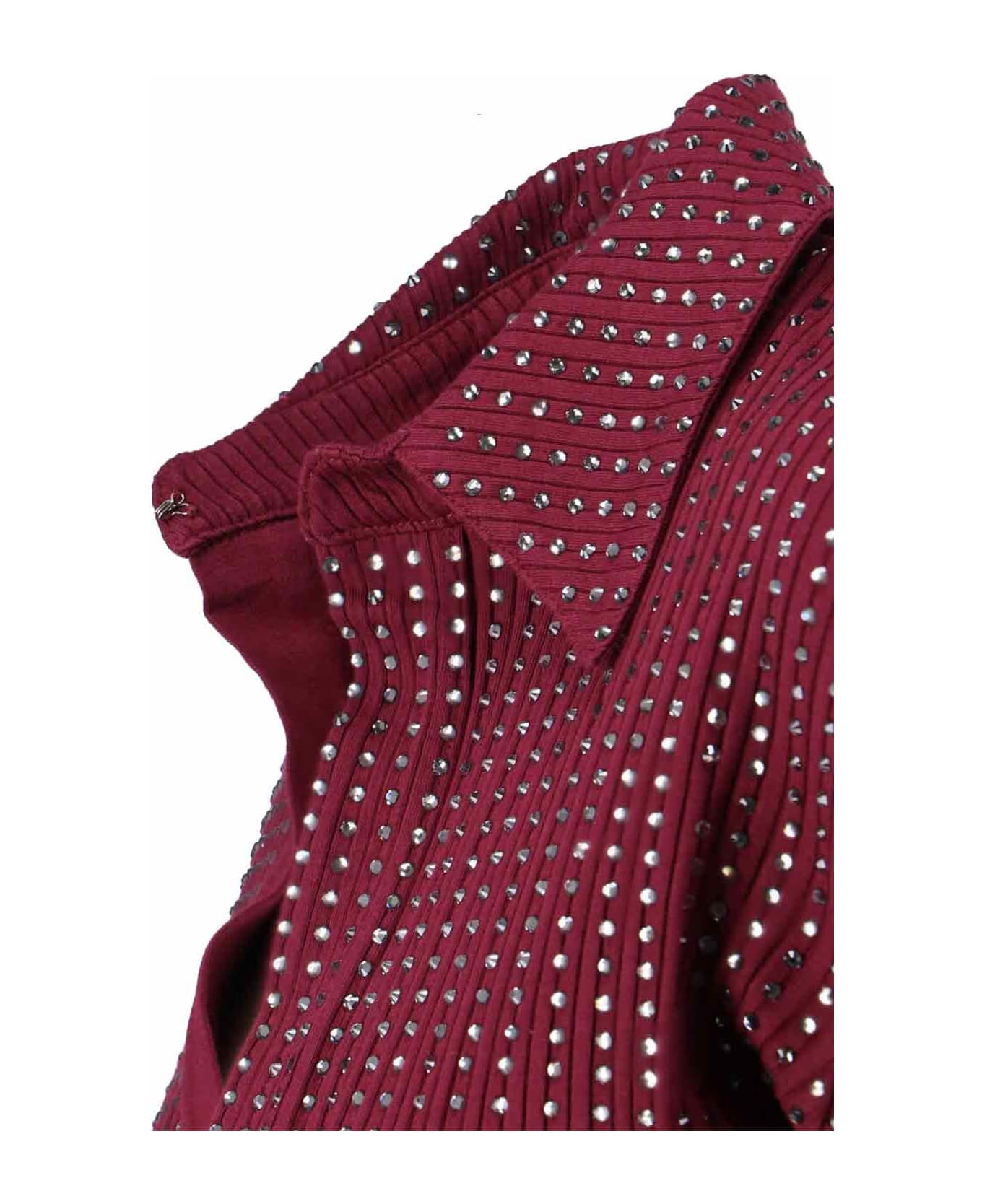 Rhinestone Mini Dress - 4