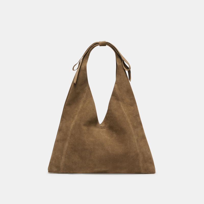 MARIE TOTE OLIVE SUEDE 1