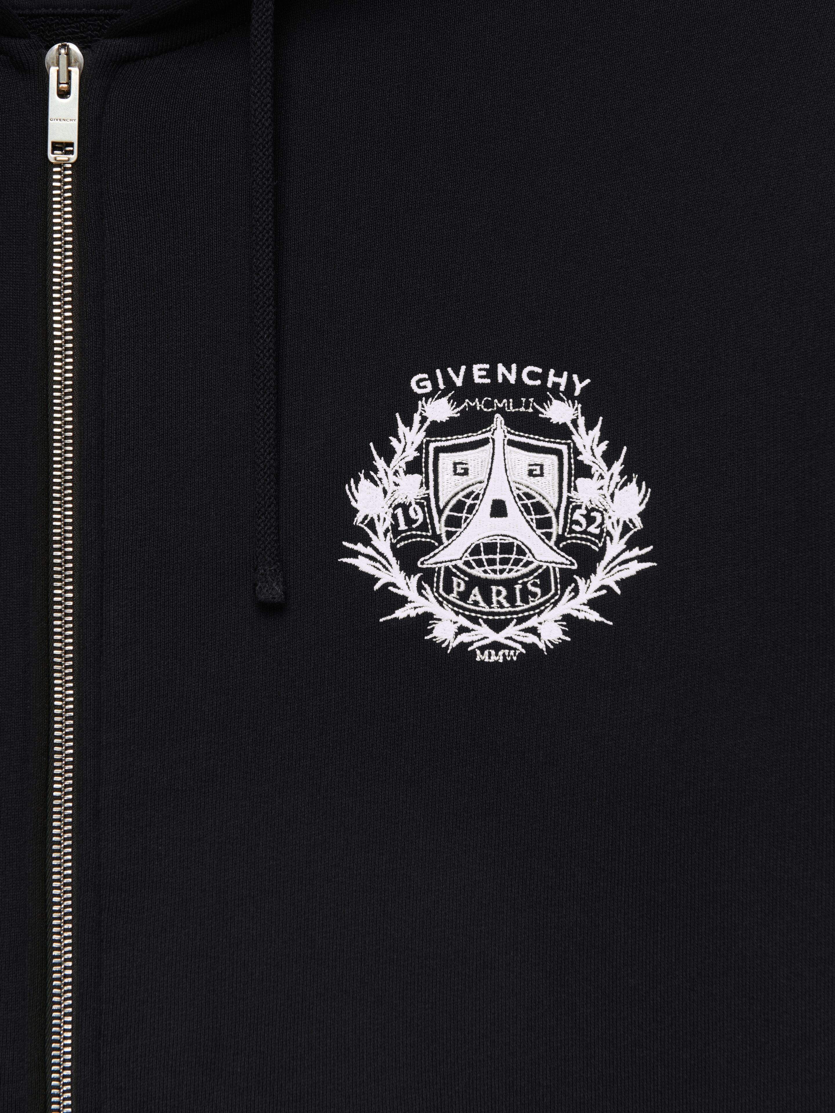 SLIM FIT ZIPPED HOODIE GIVENCHY CREST - 5