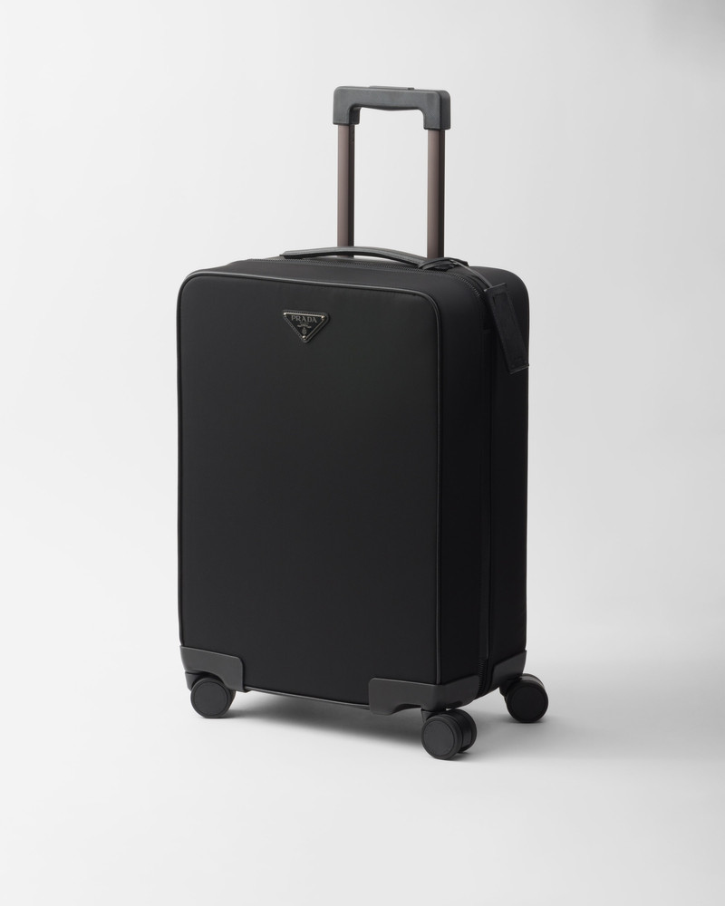Re-Nylon and Saffiano leather trolley 3