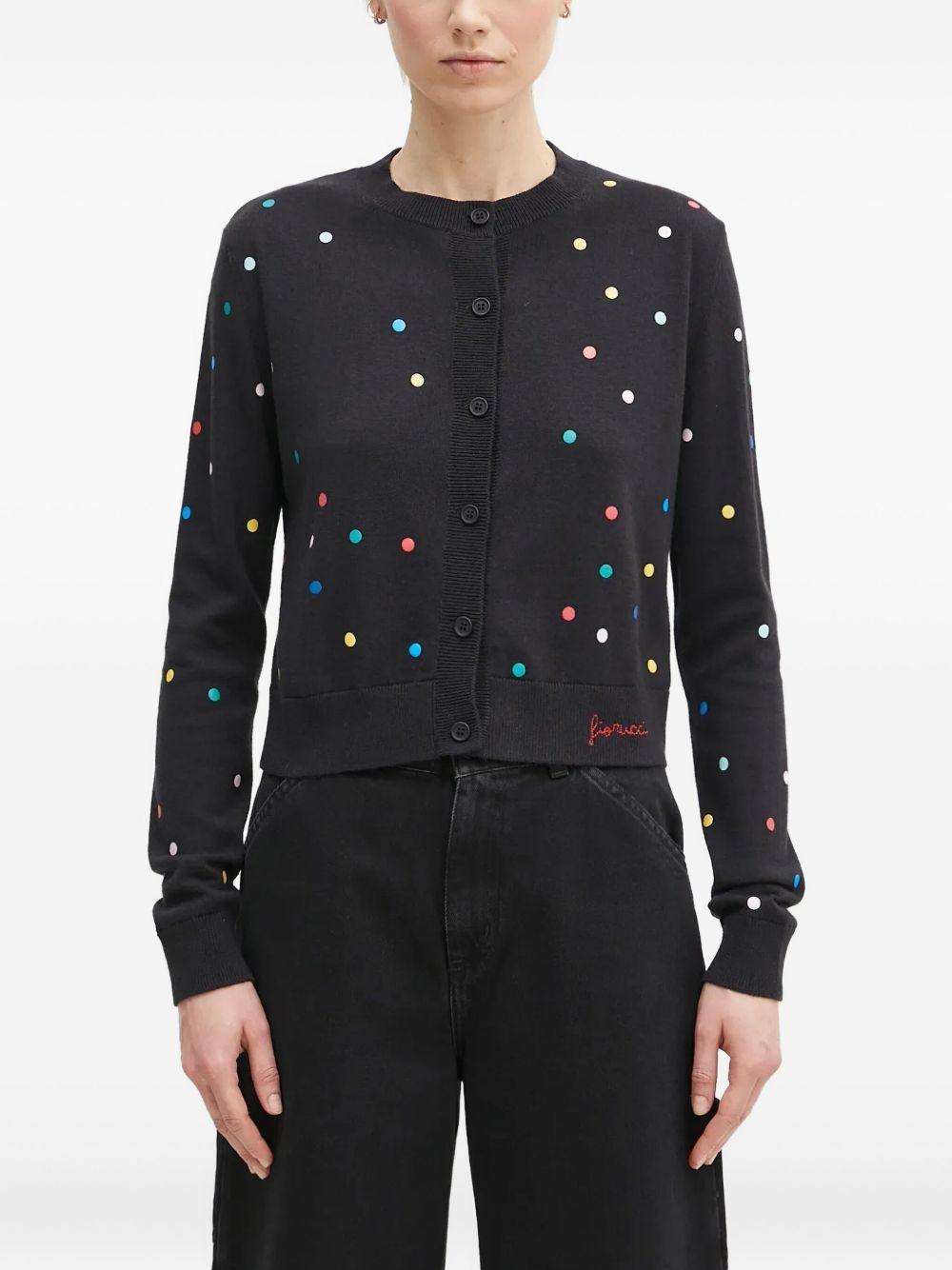 polka-dot button cardigan - 2