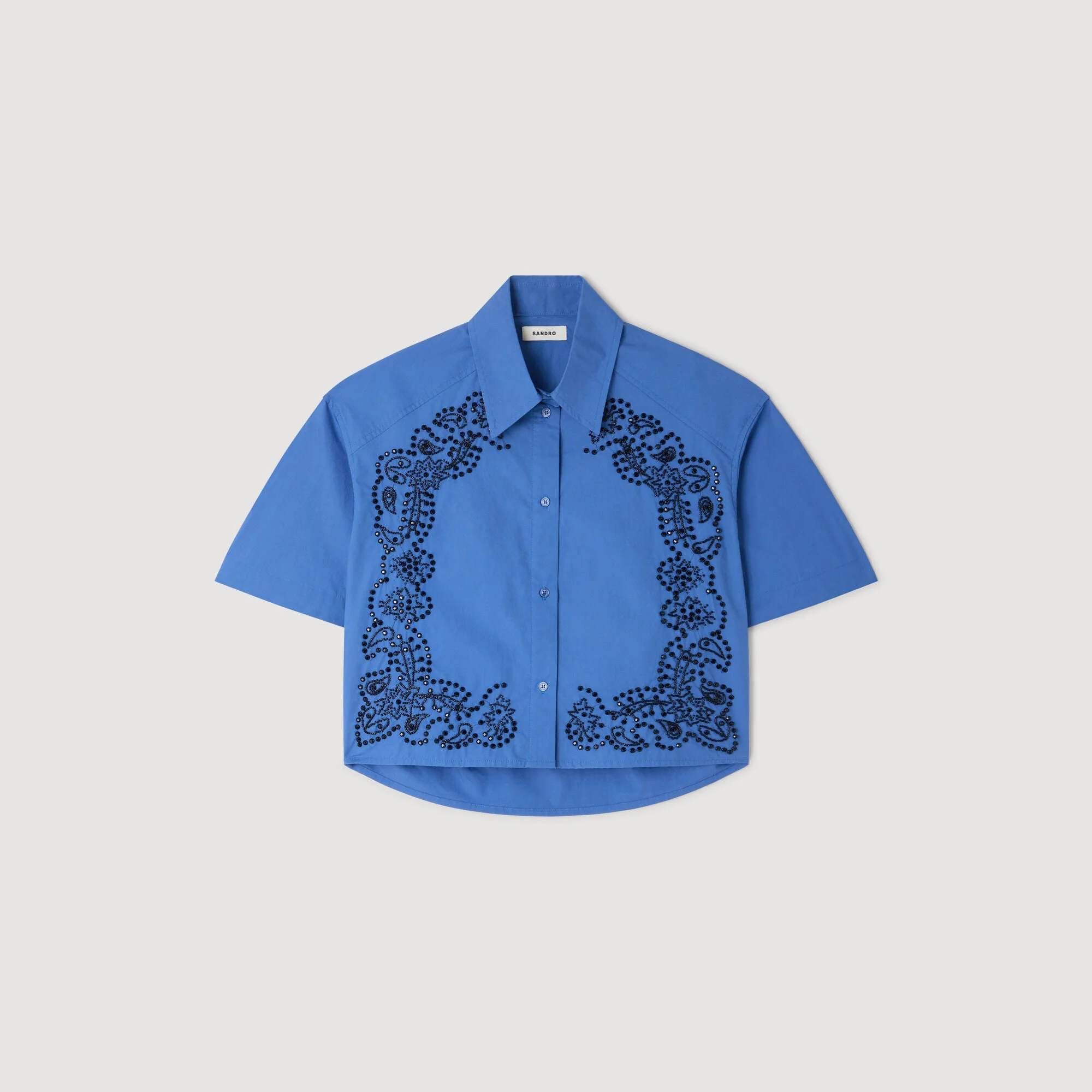 EMBROIDERED AND BEADED SHIRT - 1