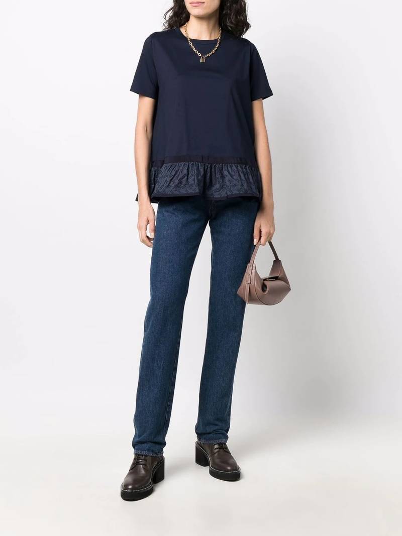 Herno ruffled-hem T-shirt outlook