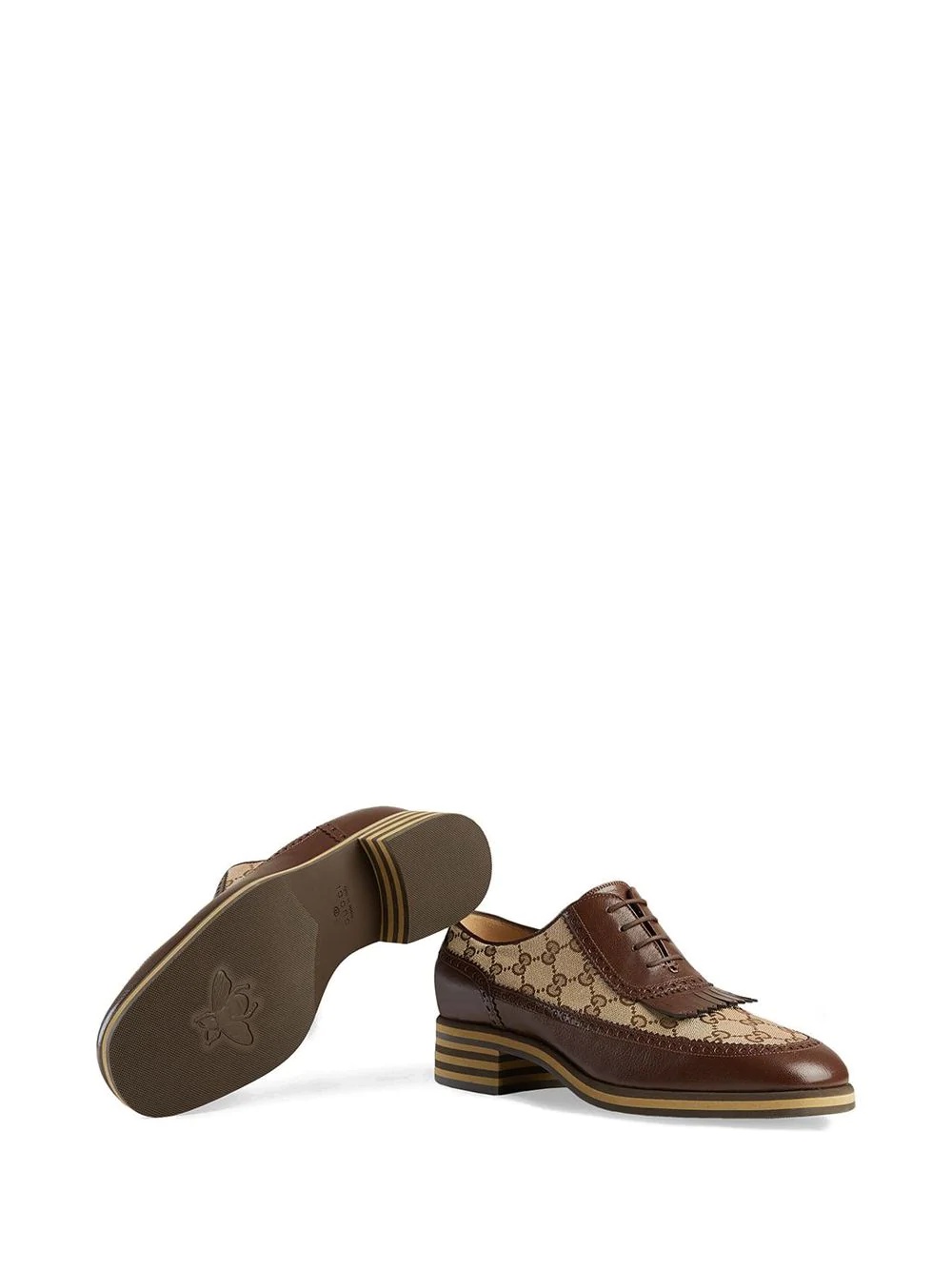 Leather and GG brogue shoes - 4