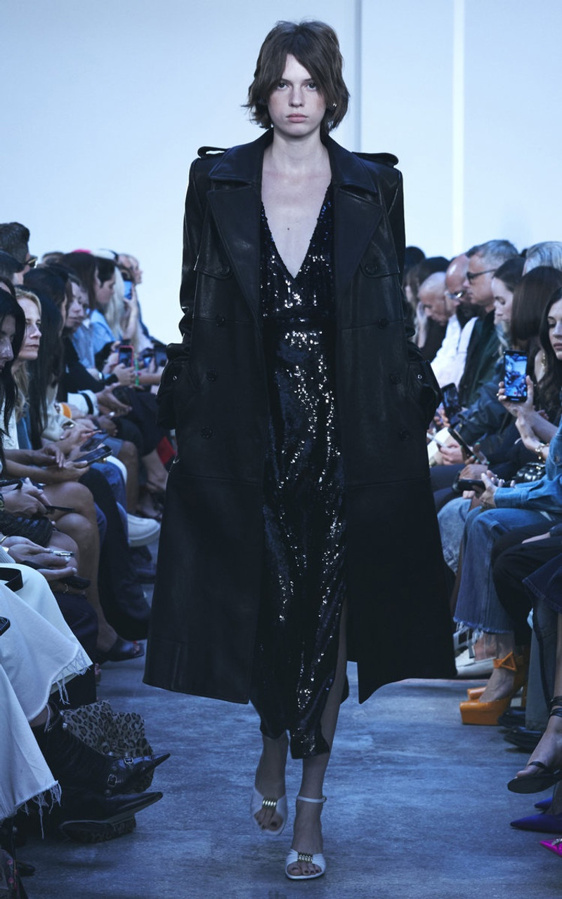 KHAITE Milo Sequinned Midi Dress black outlook