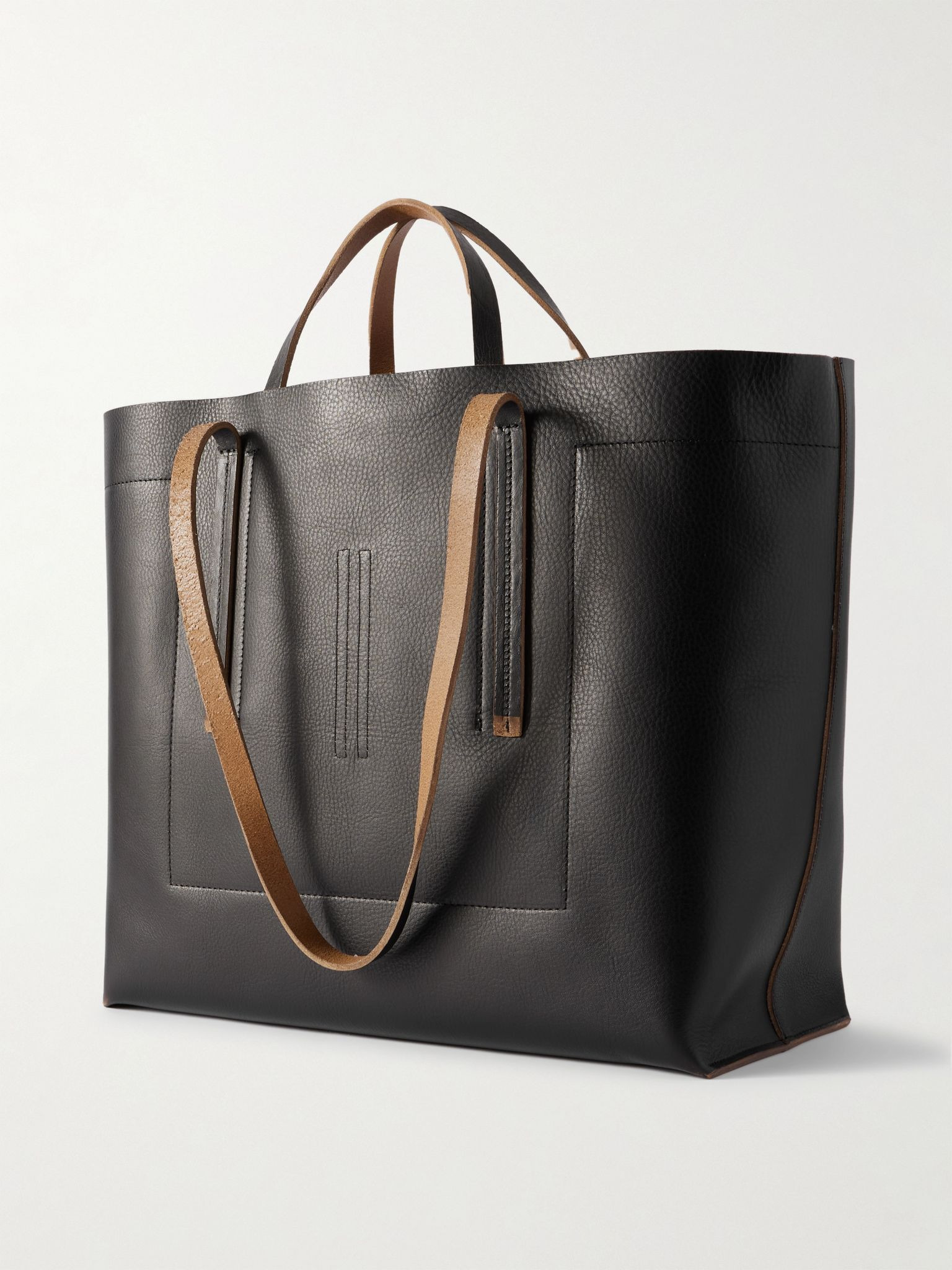 Leather Tote Bag Black - 3