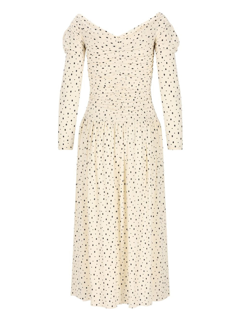 Isabel Marant Giovana polka-dot puff-sleeve midi dress outlook