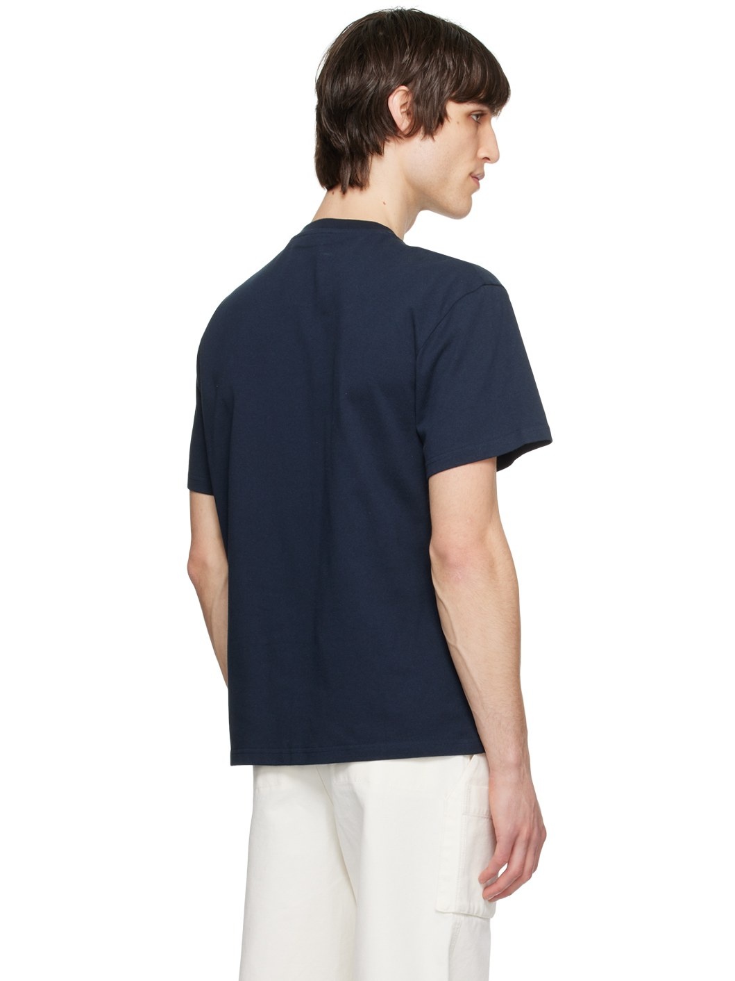 Navy Embroidered T-Shirt - 3