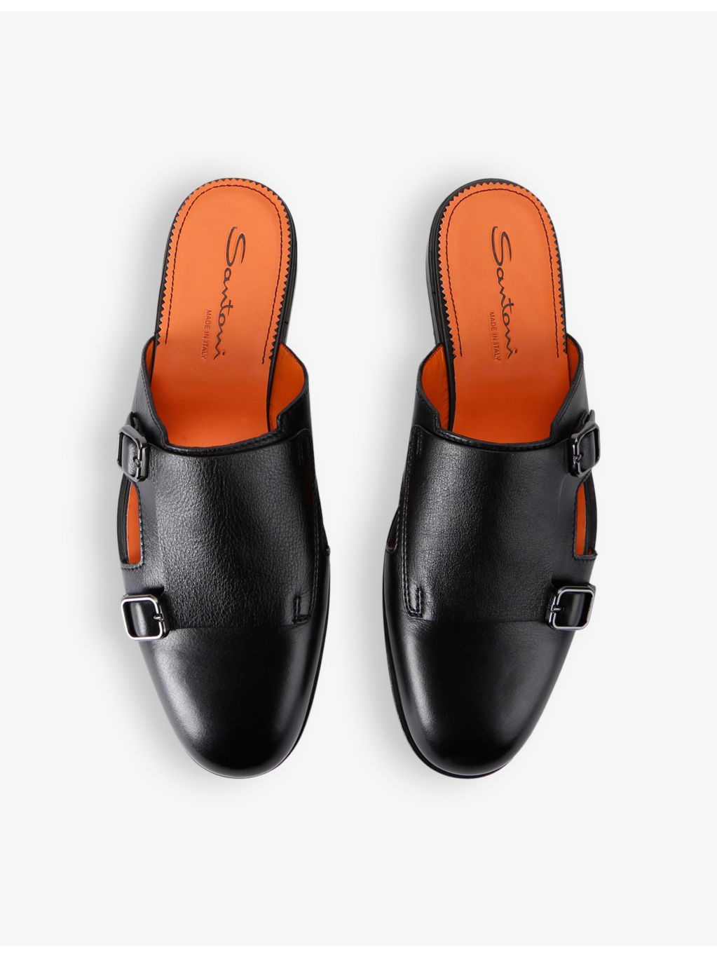 Monk double-buckle leather mules - 2