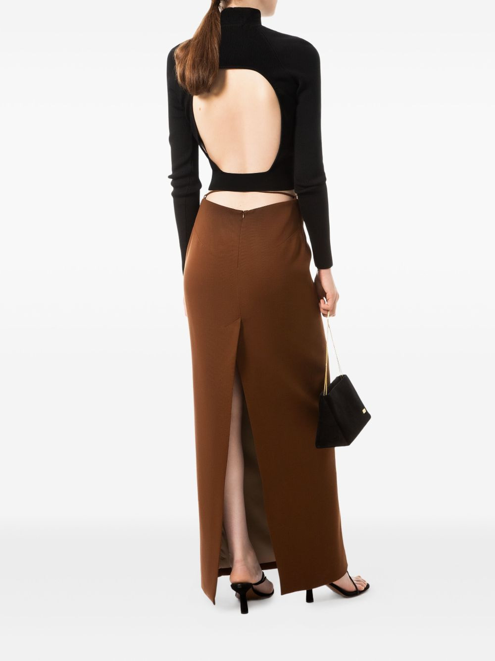 cut-out maxi skirt - 3
