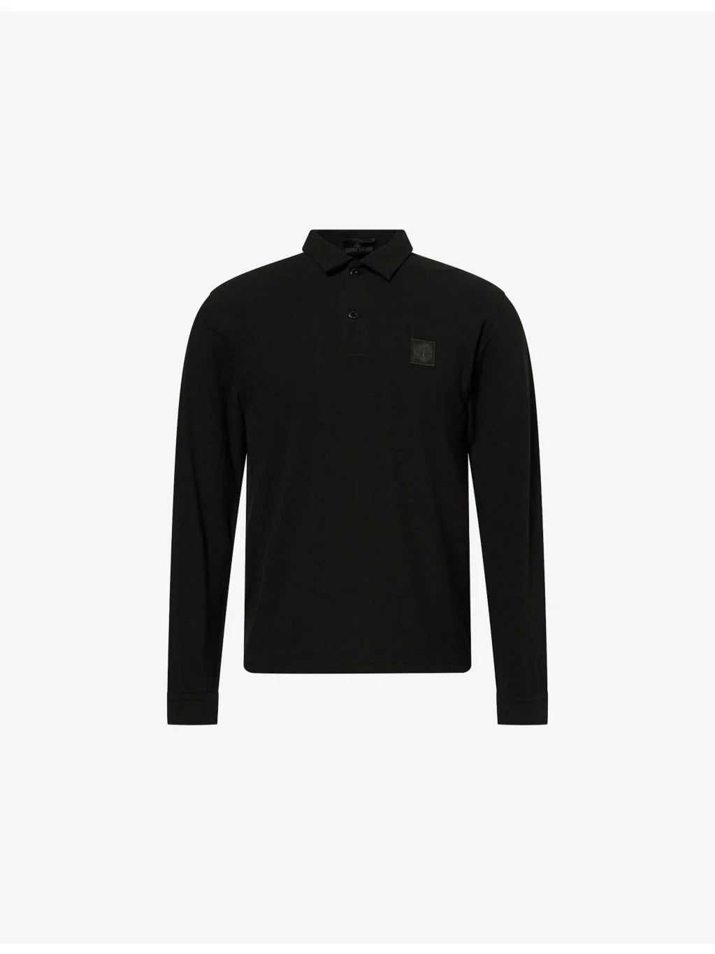 Brand-Patch Ghost Jersey Crepe Polo Shirt - 1