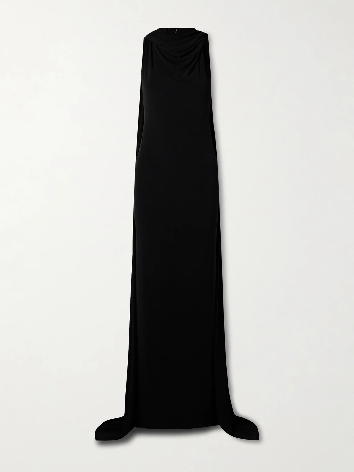 The Presley Cape-effect Draped Stretch-jersey Gown - 1