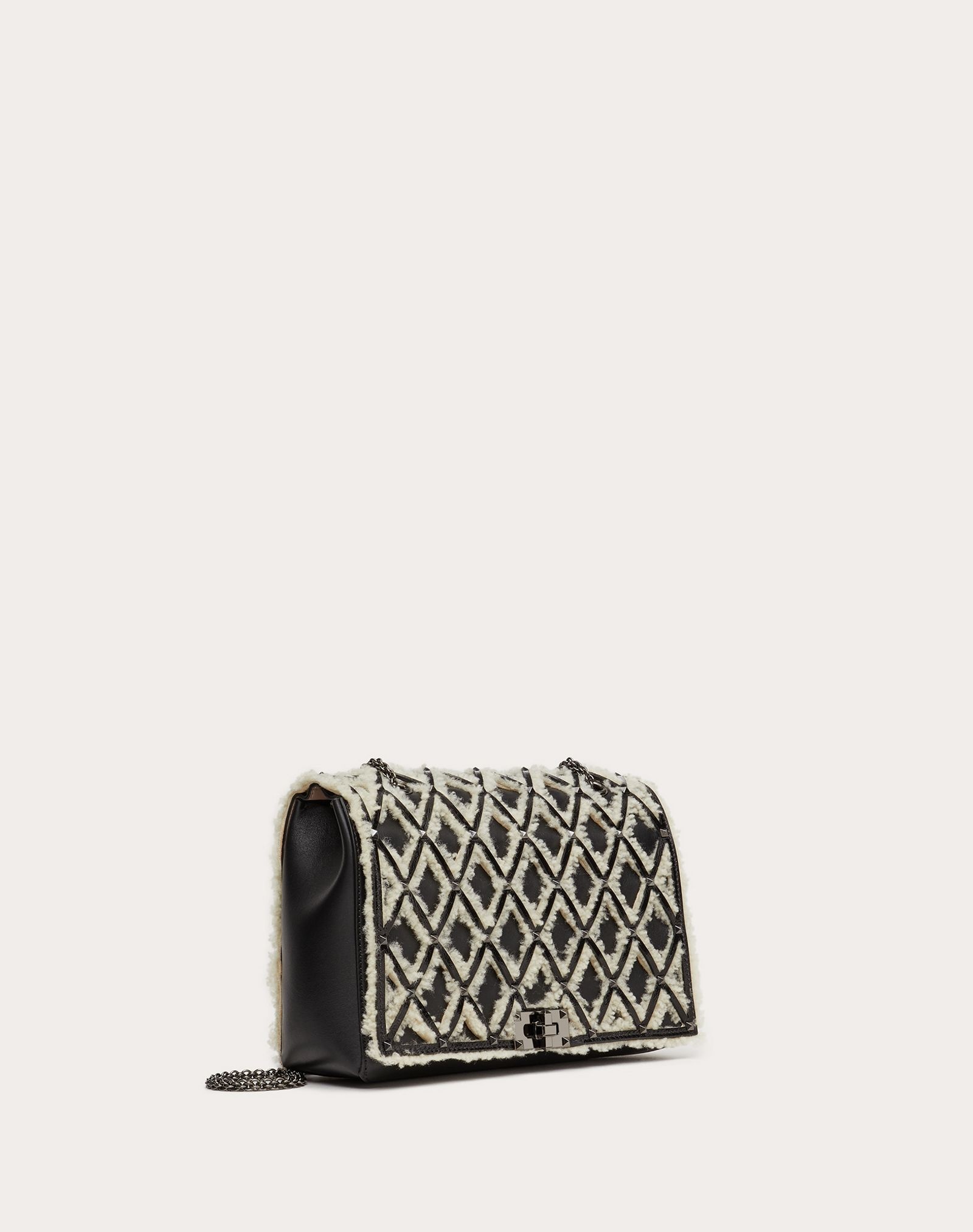 Beehive Naplak Calfskin and Shearling Chain Bag - 2