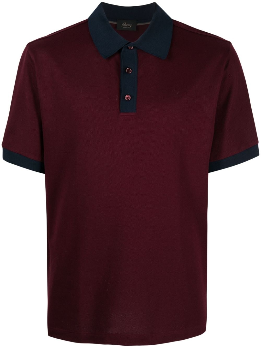 short-sleeved cotton polo shirt - 1