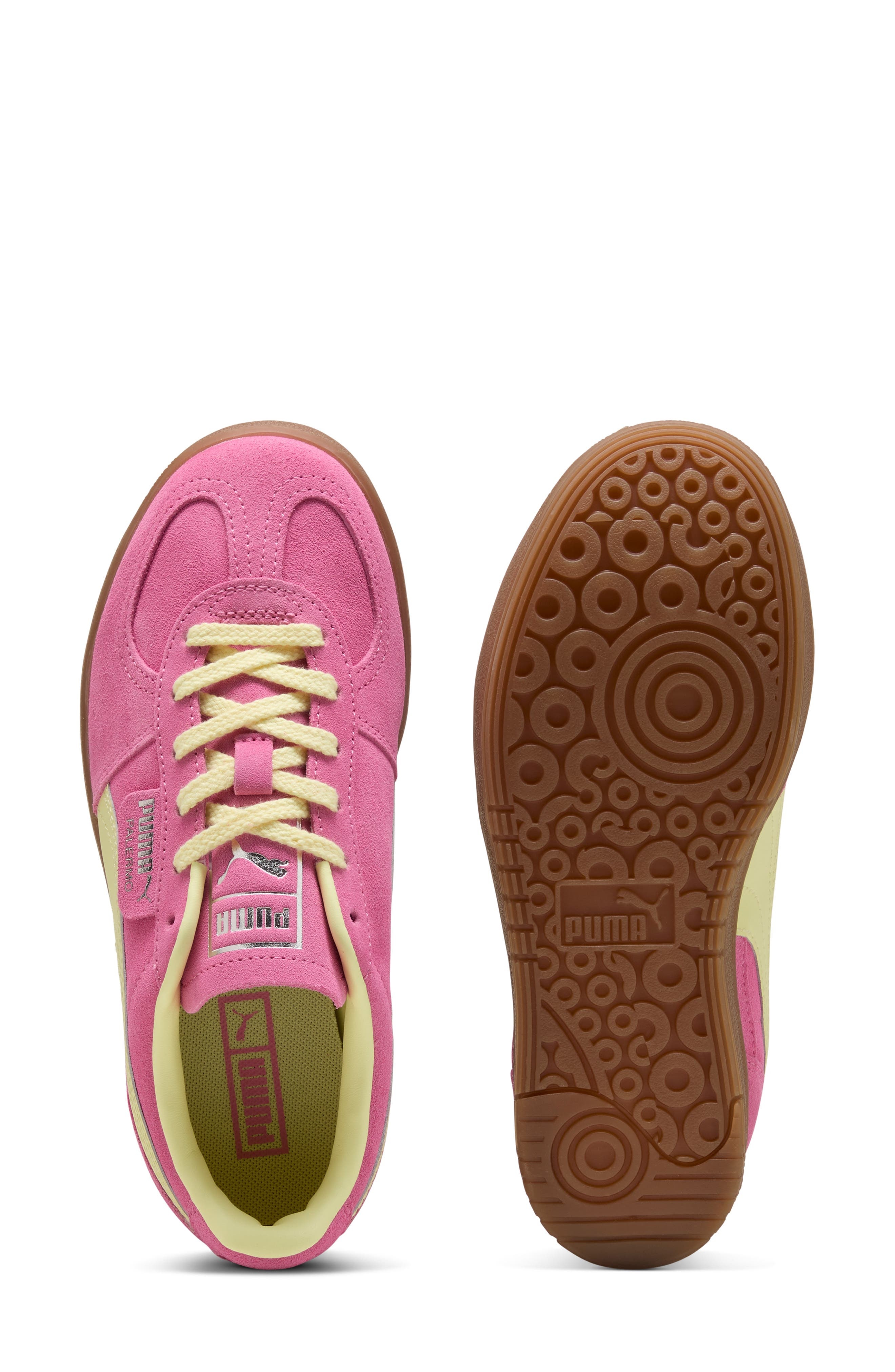 PUMA Palermo Elevata Platform Sneaker in Posie Pink/Gold Moon at Nordstrom - 5