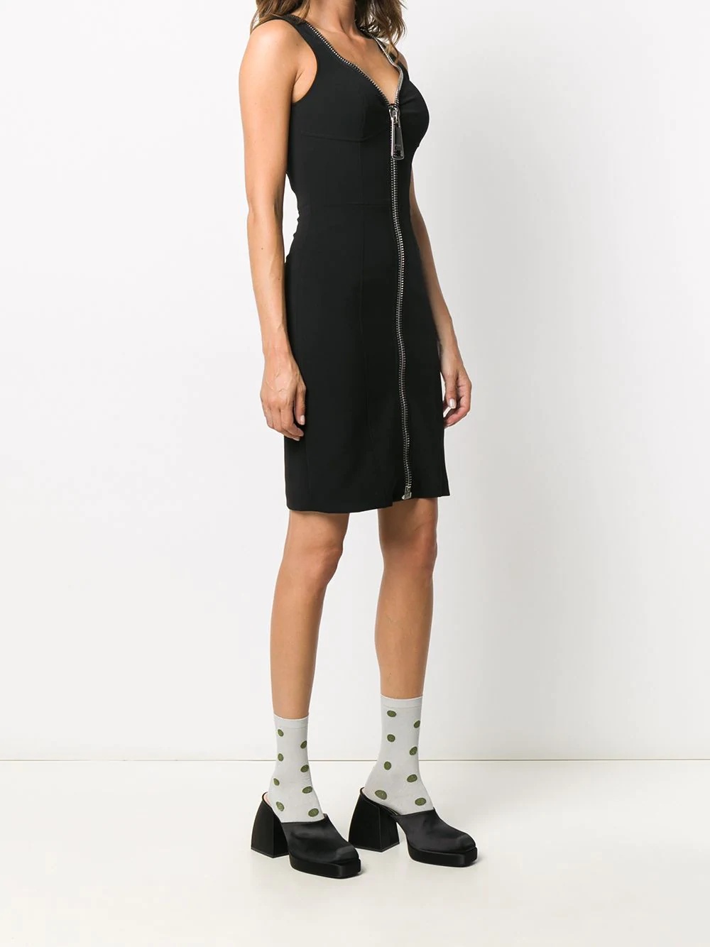 zip-up fitted dress - 3