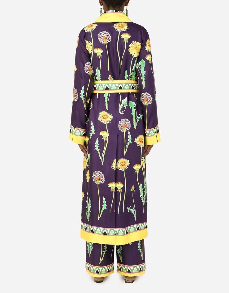 Twill robe with meadow flowers print - 3