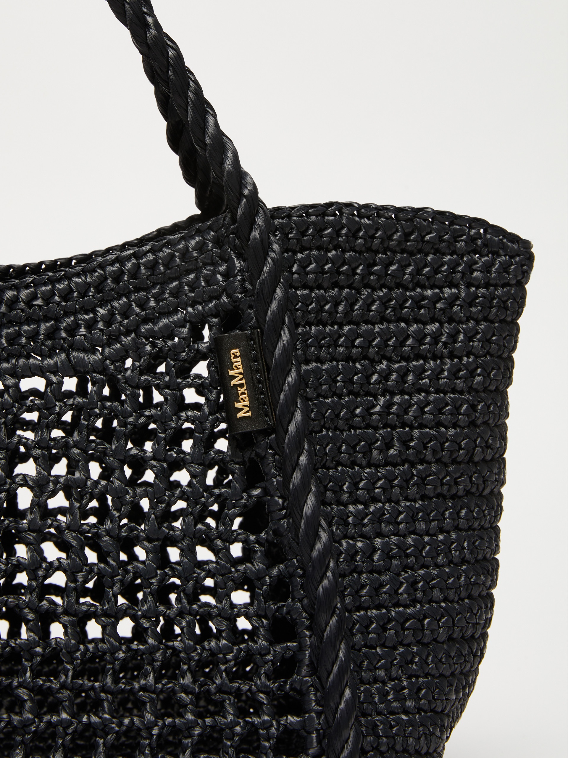 Raffia-effect small Marine bag - 4