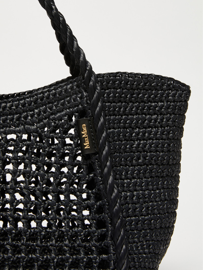 BASKETMARINES Raffia-effect small Marine bag 4