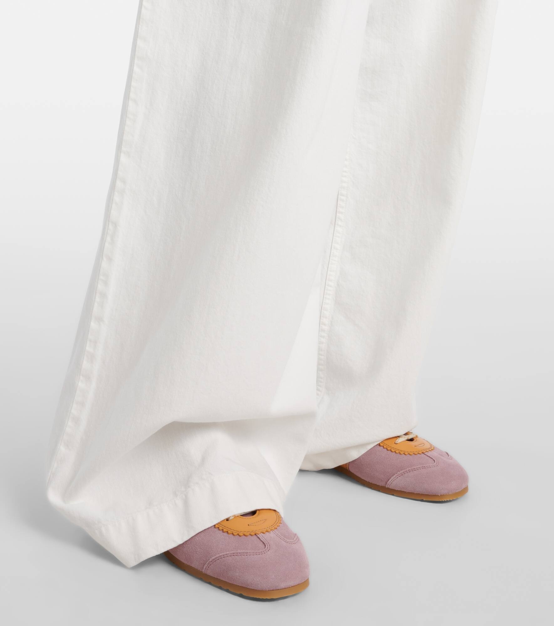 High-rise denim wide-leg pants - 5