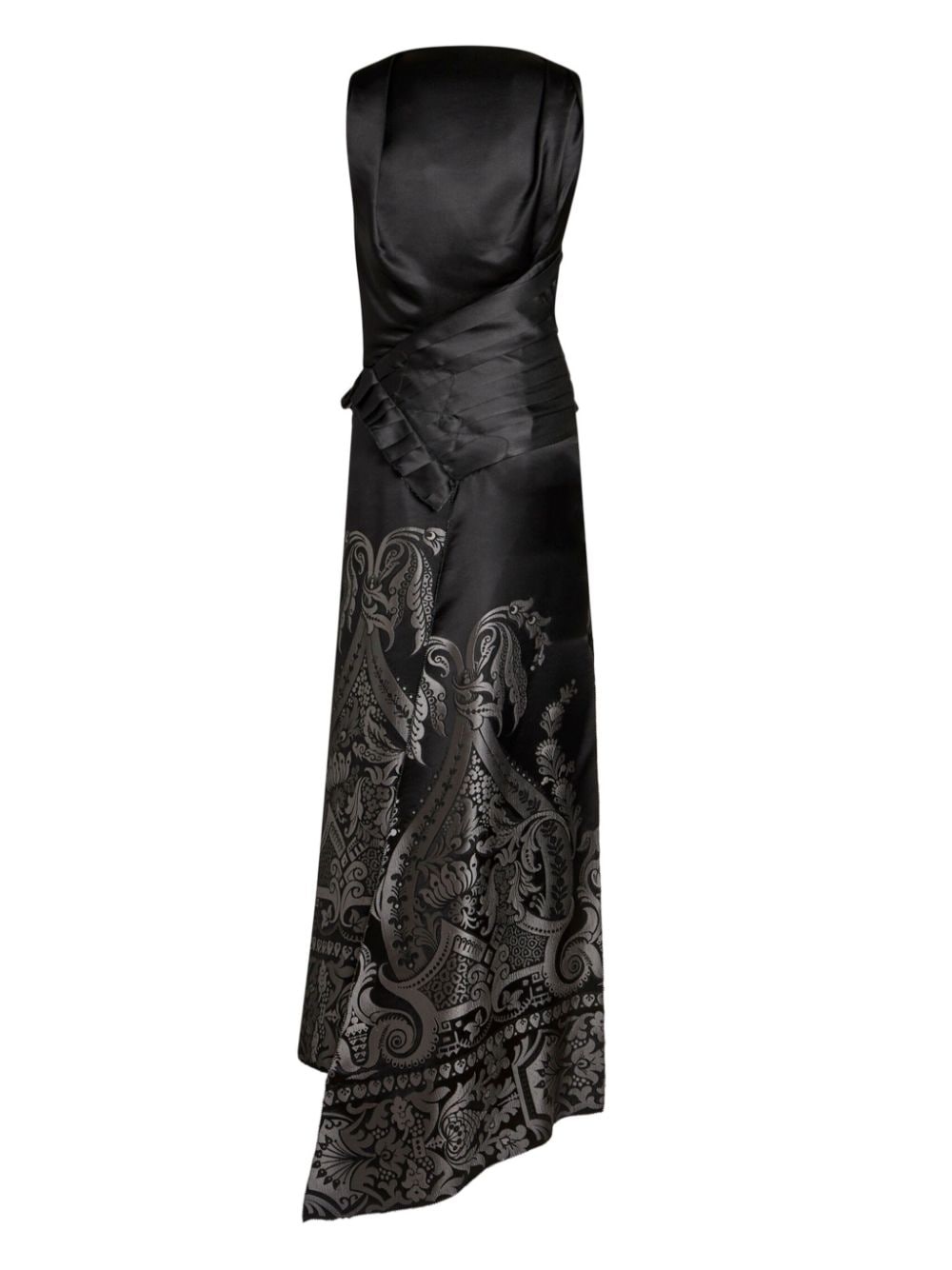jacquard silk maxi dress - 6