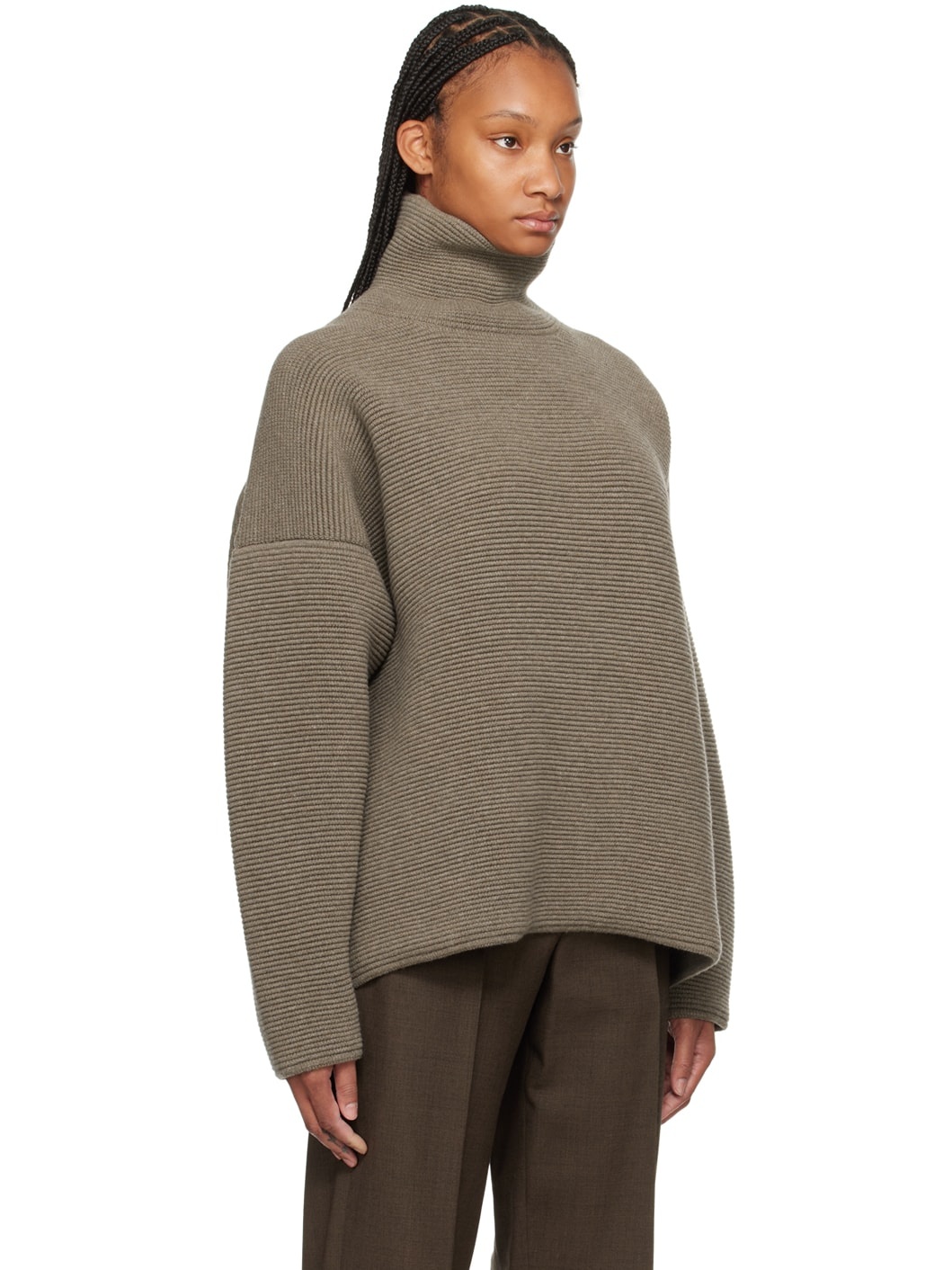 Gray Ottoman Turtleneck - 2