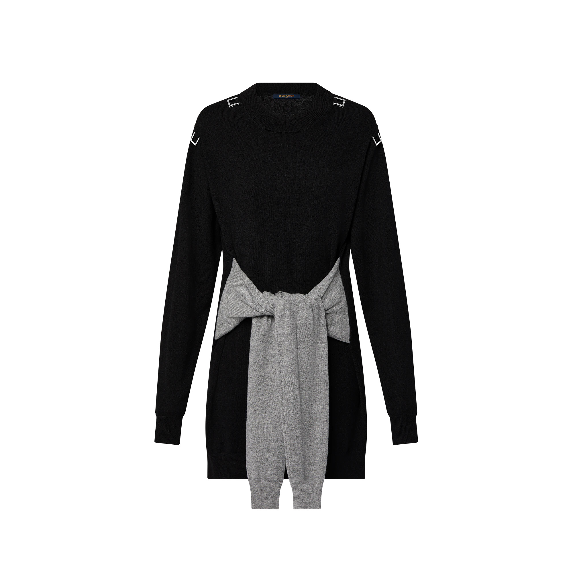 Sleeve Tie Knit Dress - 1