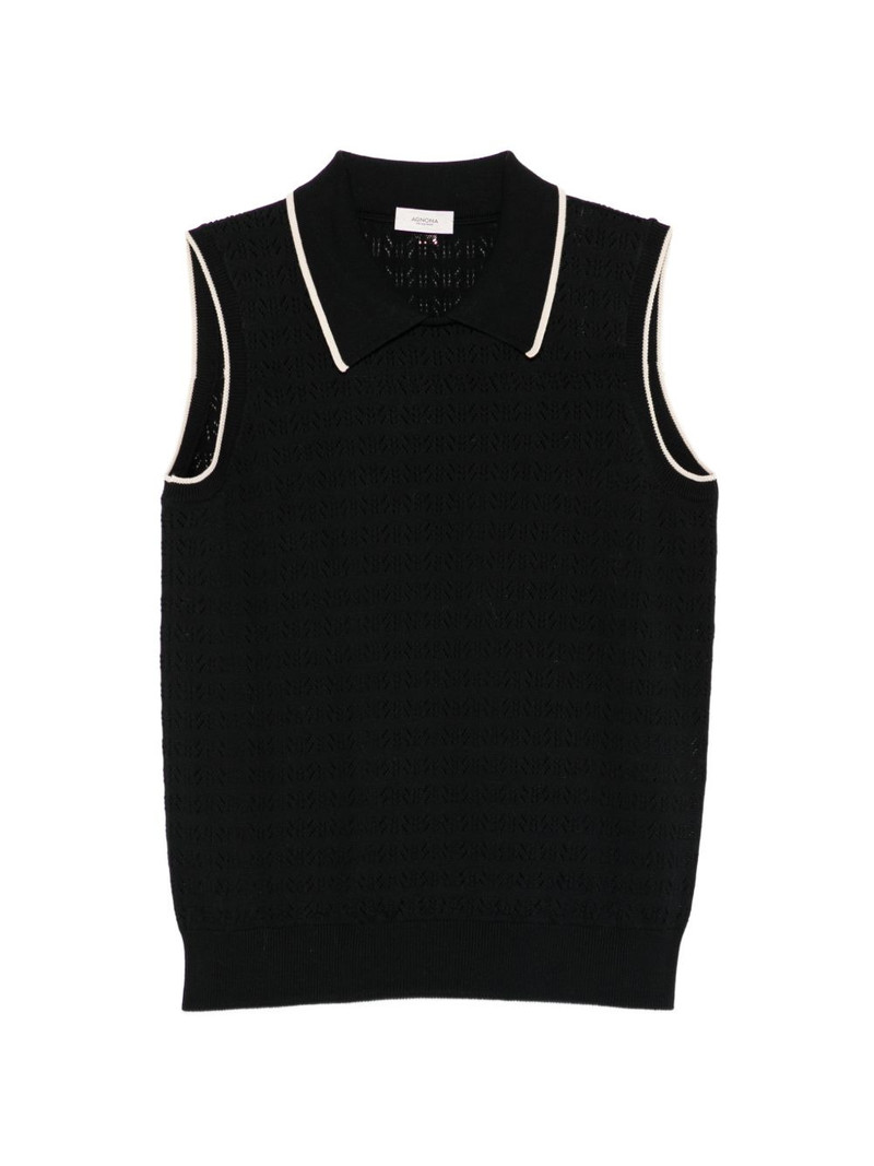 sleveeless perforated vest 1