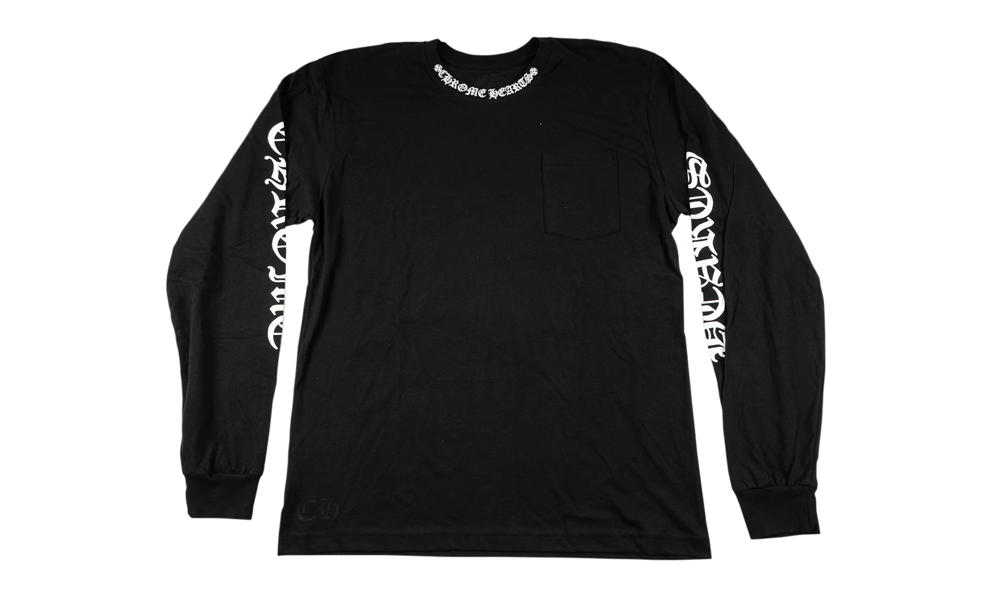 Long Sleeve Pocket Crew T-shirt "White Lettering" CHRM1140 - 1