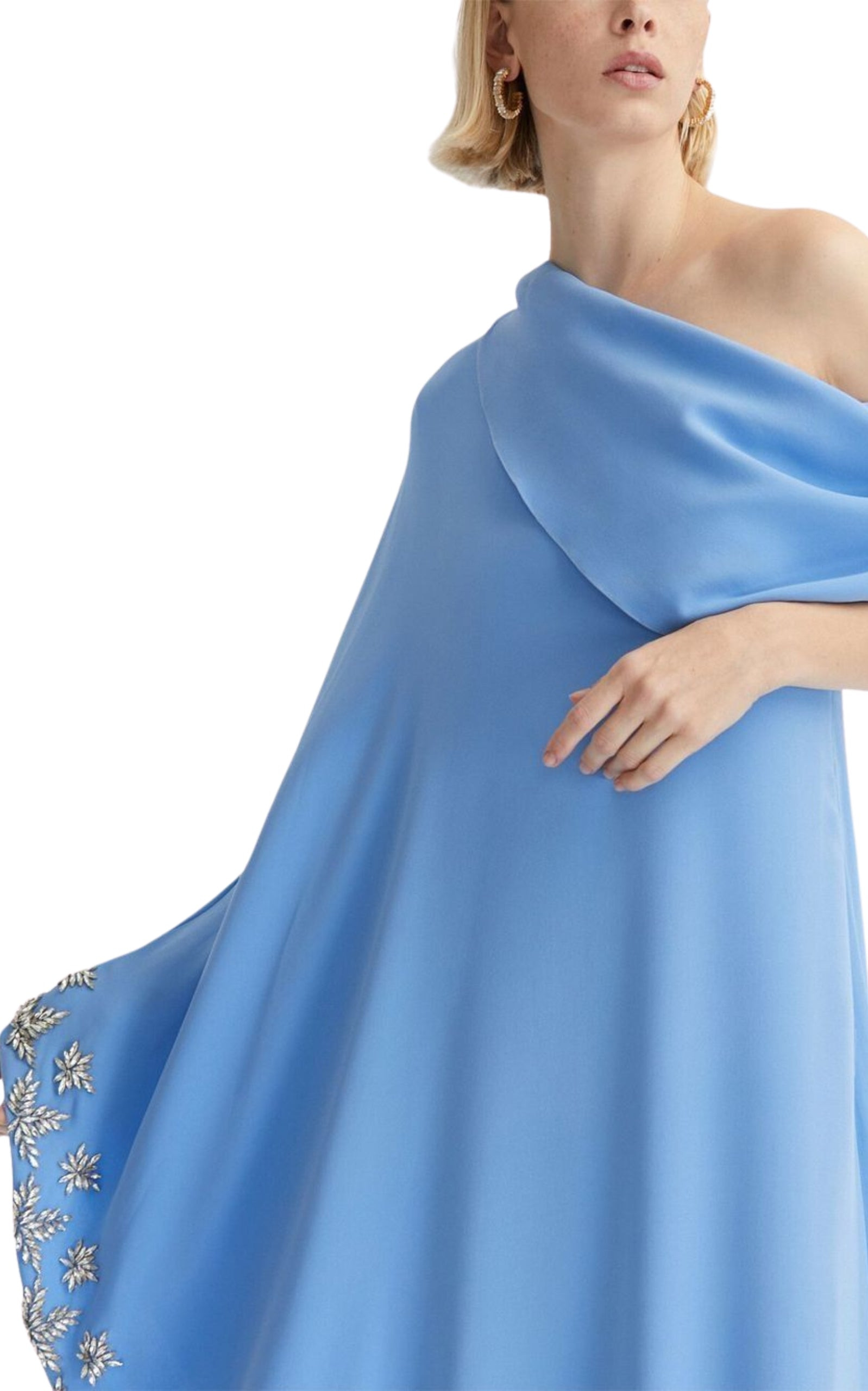One Shoulder Drape Design Dress - 4