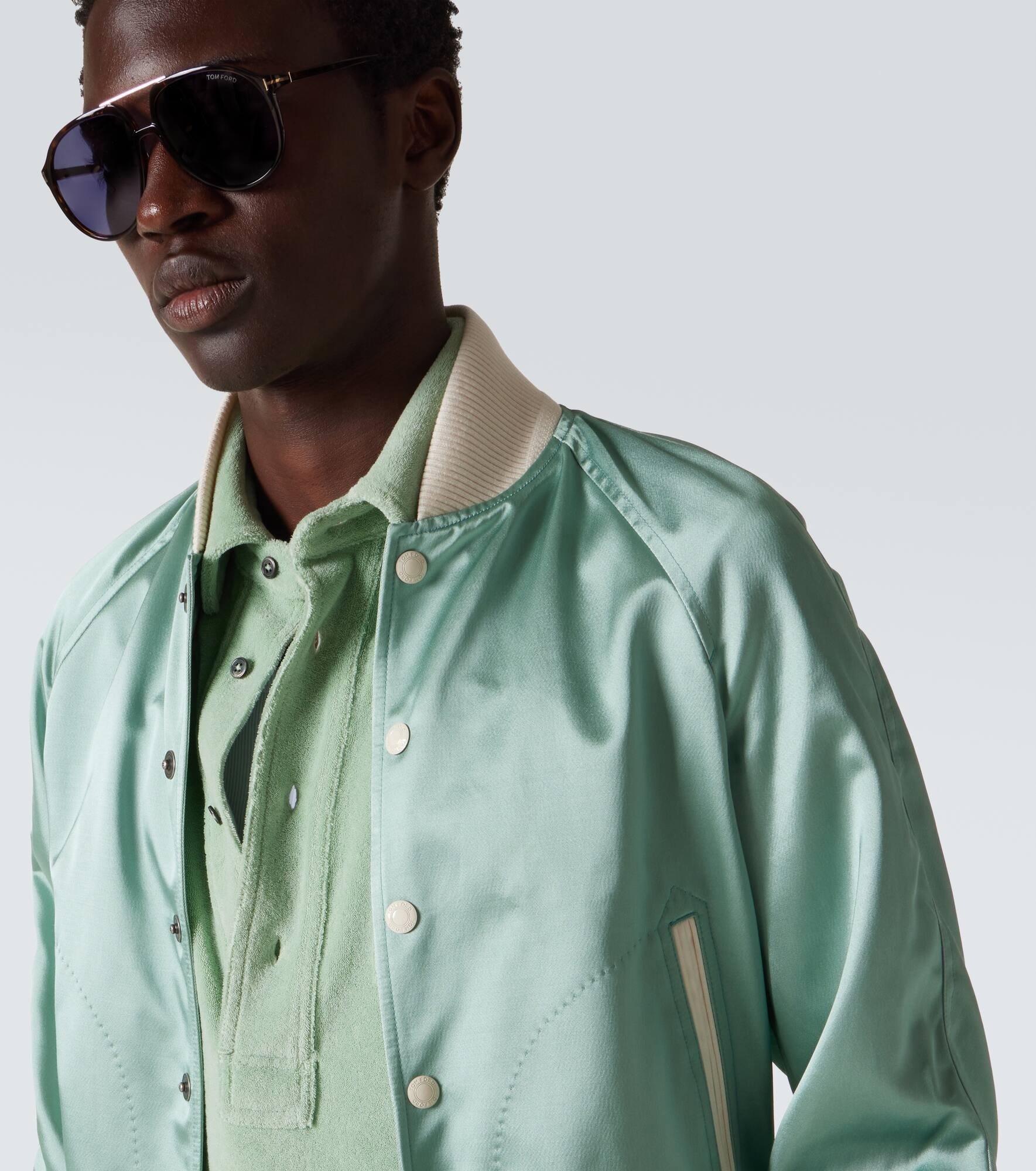 Satin bomber jacket - 5