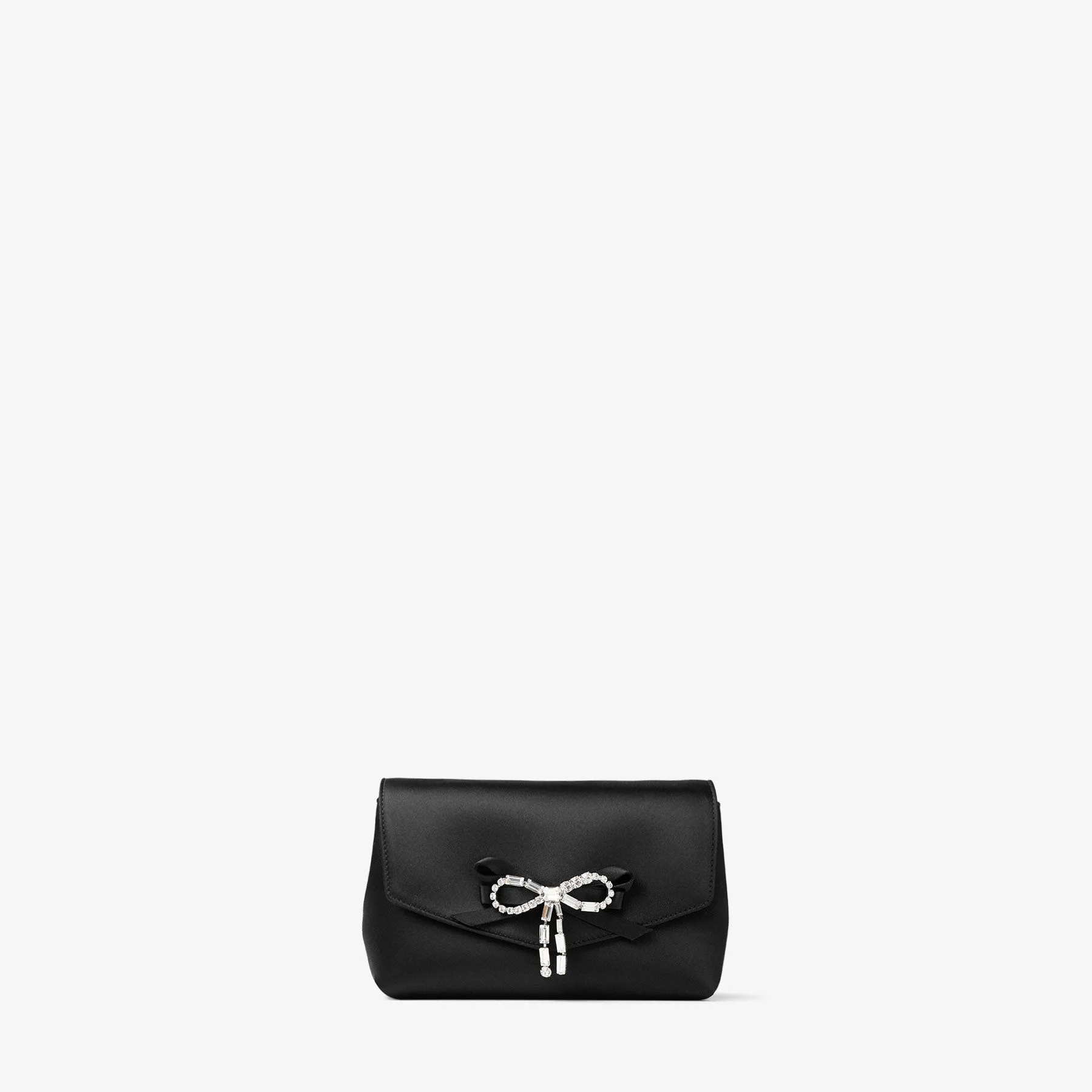 Soft Bow Mini Bag
Black Satin Mini Bag with Crystal Bow - 1
