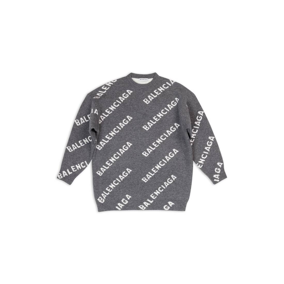 Women's Allover Logo Sweater in Dark Grey/white - 1