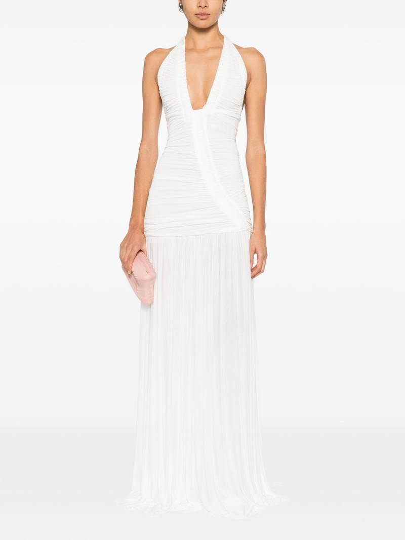 CHRISTOPHER ESBER V-neck pleated maxi dress outlook