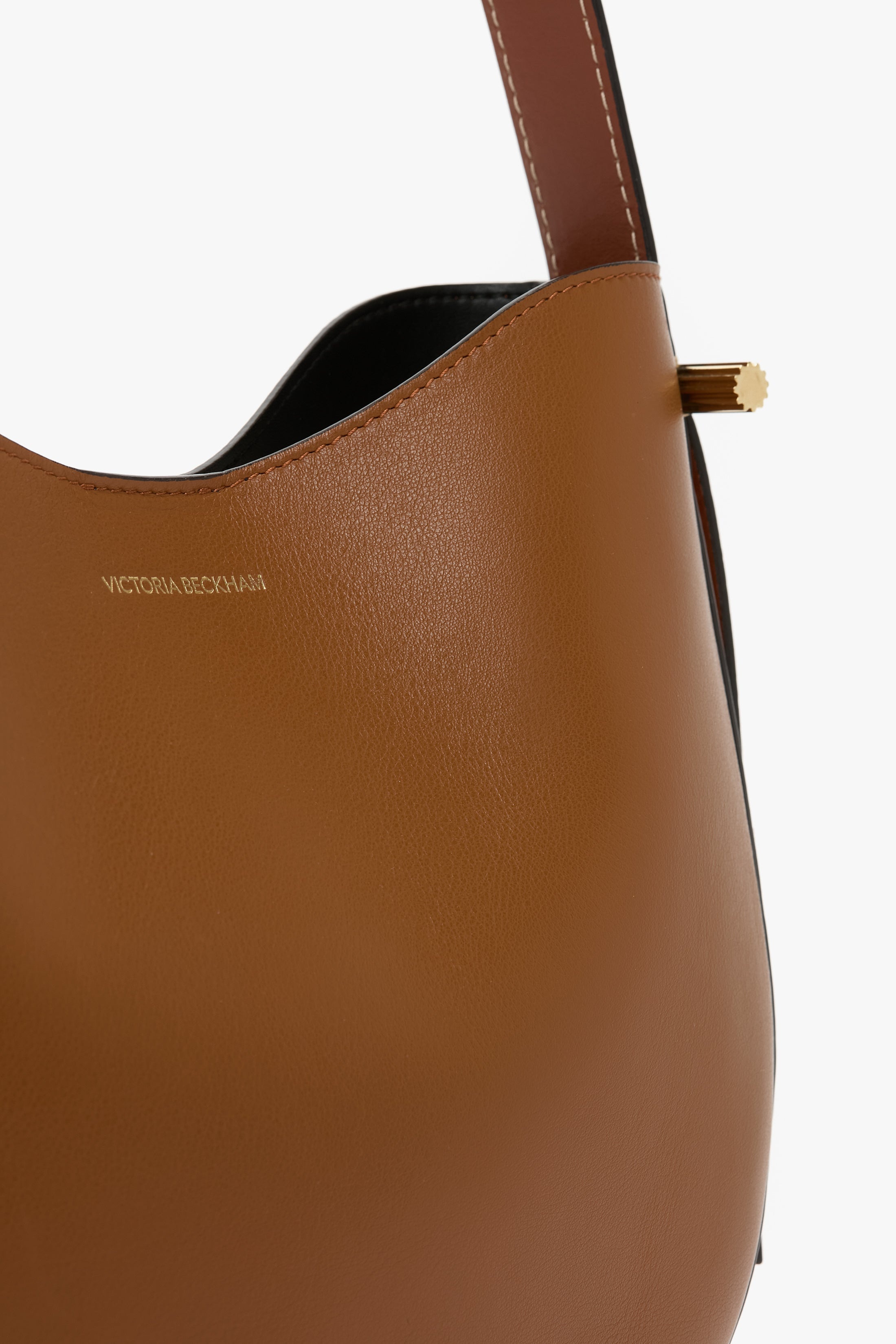 Medium Dia Hobo Bag In Tan Smooth Leather - 6