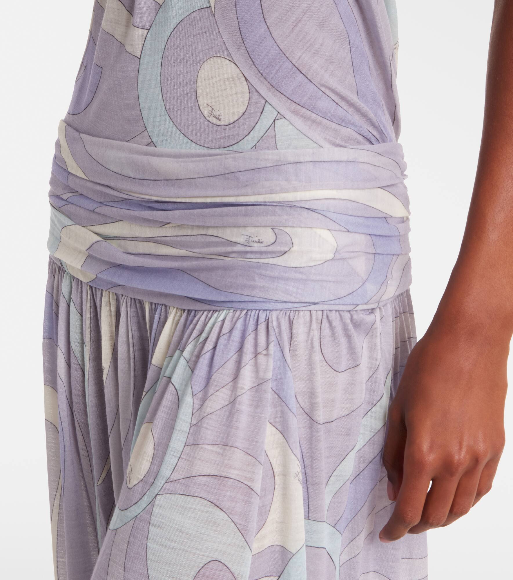 Iride gathered wool-blend gown - 5