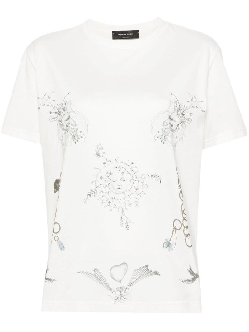 Fabula-print cotton T-shirt 1