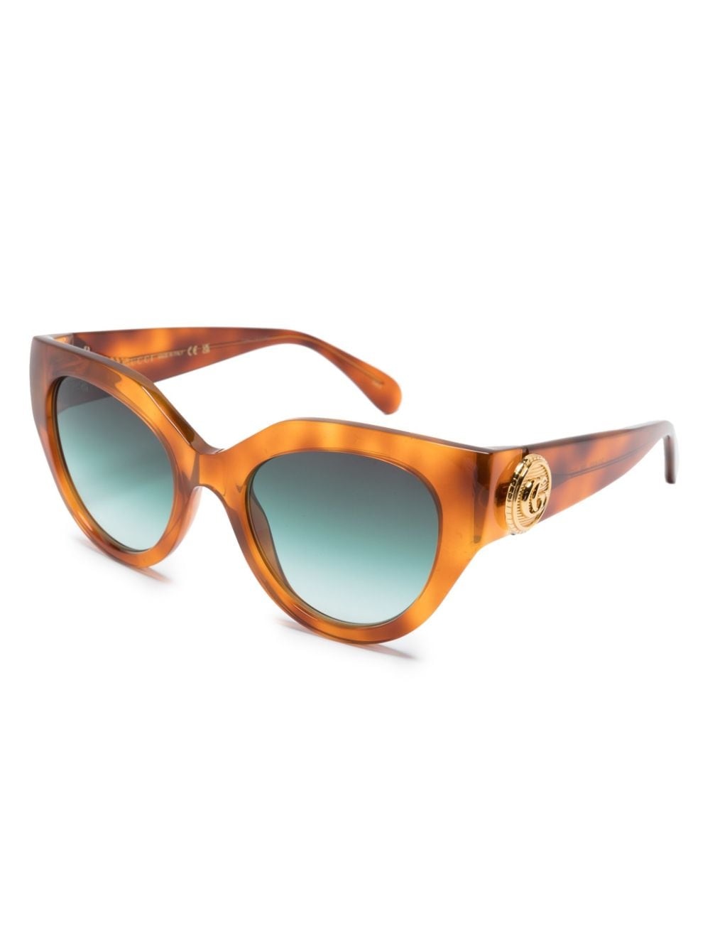 tortoiseshell-effect cat eye-frame sunglasses - 2