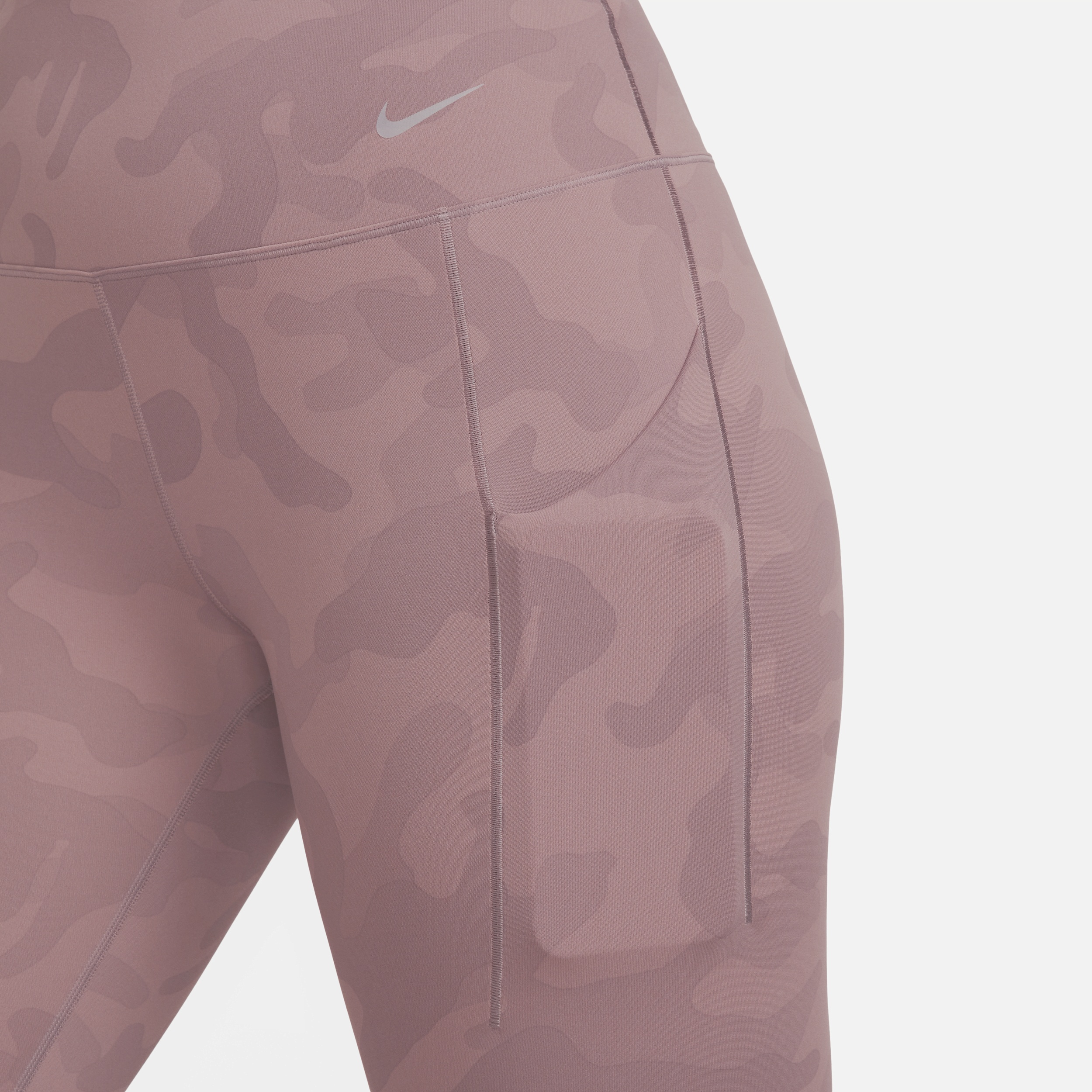 Nike Women's Universa Medium-Support High-Waisted 7/8 Camo Leggings with Pockets - 7