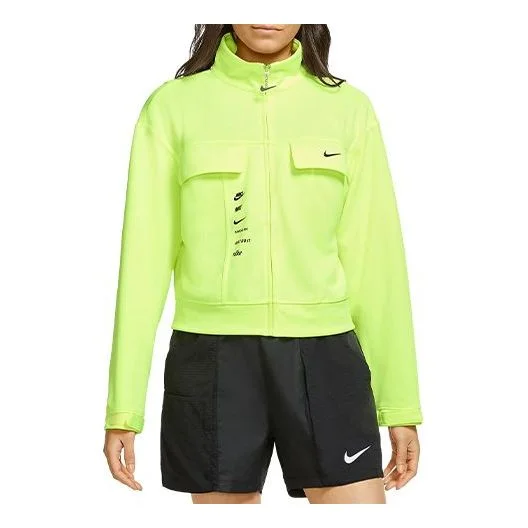 (WMNS) Nike Sportswear Swoosh Jacket Yellow CU5679-702 - 1