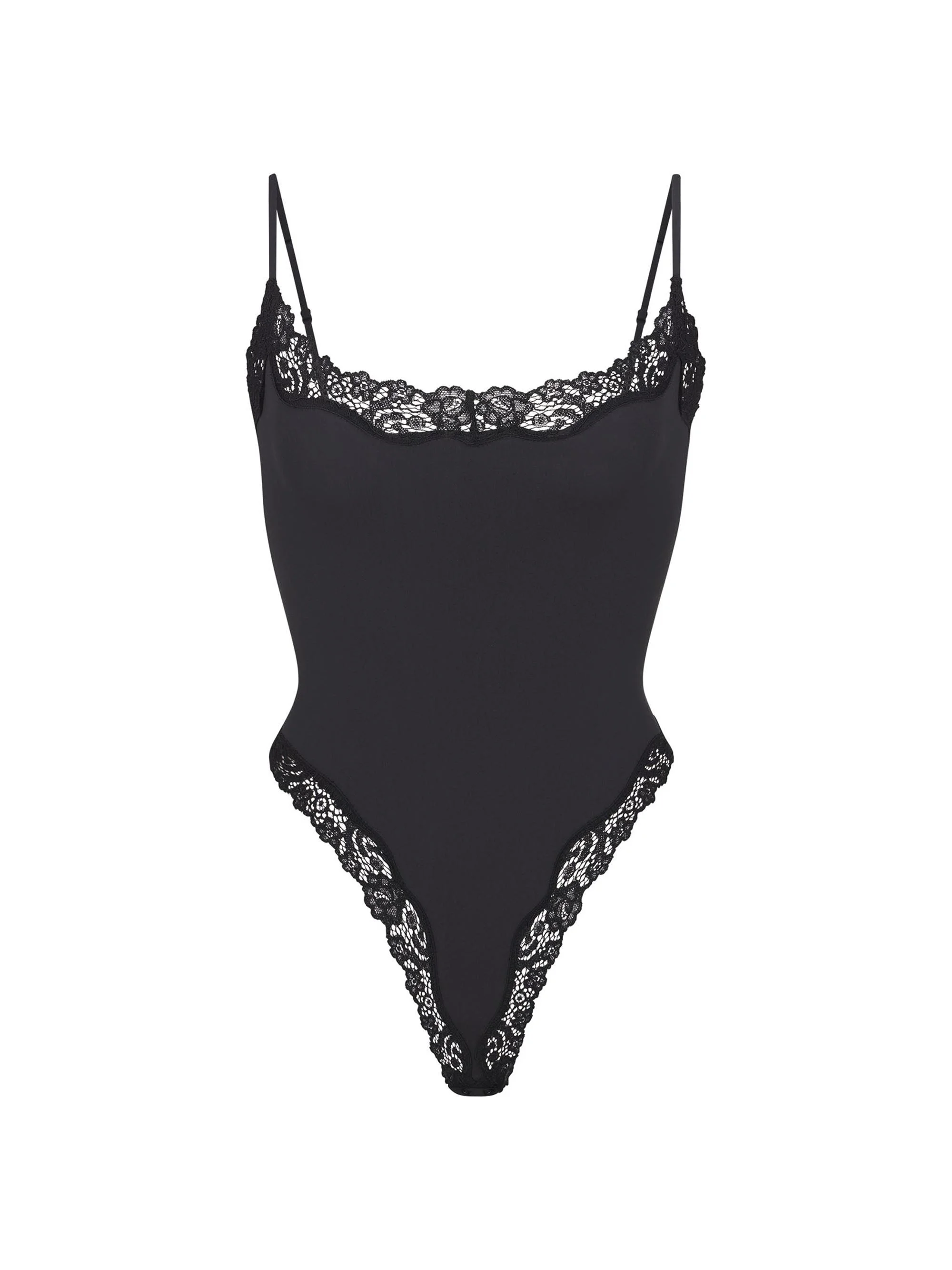Women's Fits Everybody Lace Cami Bodysuit - Onyx - 1