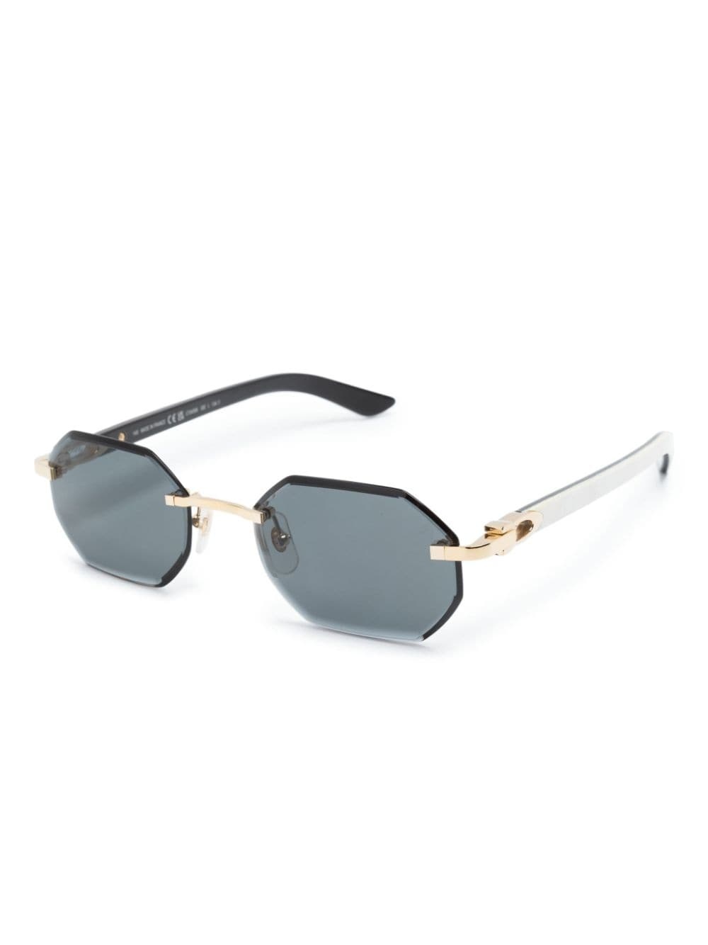 geometric rimless sunglasses - 2